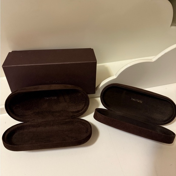 Two original Tomford sunglass case velvet clean and very new